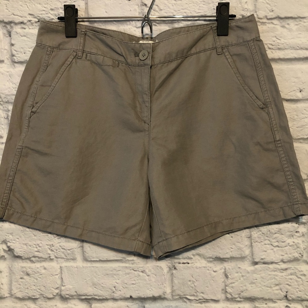 Loft gray cotton/linen shorts